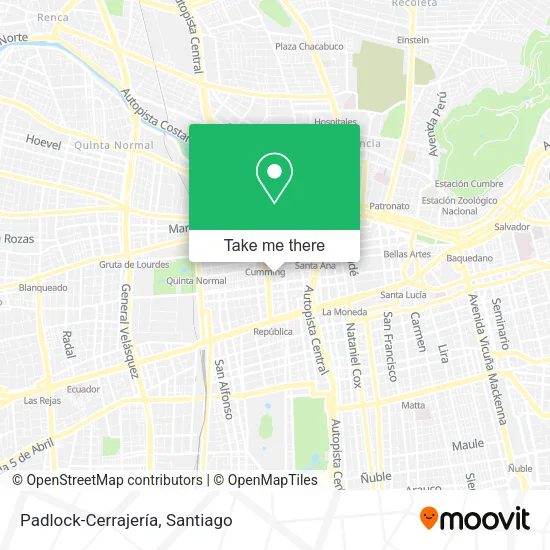 Padlock-Cerrajería map