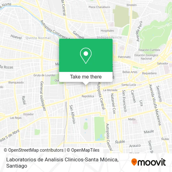 Laboratorios de Analisis Clinicos-Santa Mónica map
