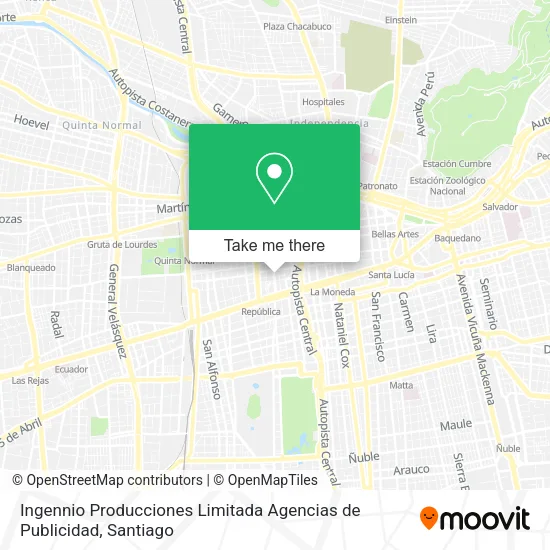 Ingennio Producciones Limitada Agencias de Publicidad map