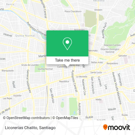 Licorerías Chalito map