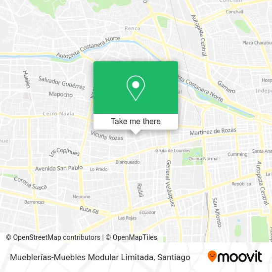 Mueblerías-Muebles Modular Limitada map