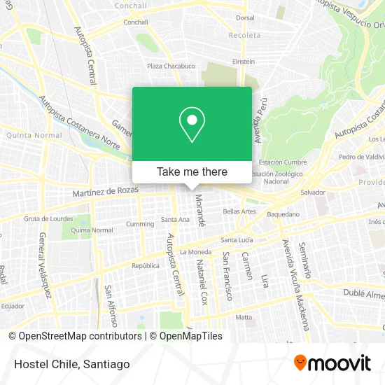 Hostel Chile map