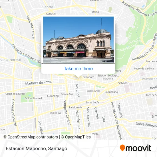Estación Mapocho map