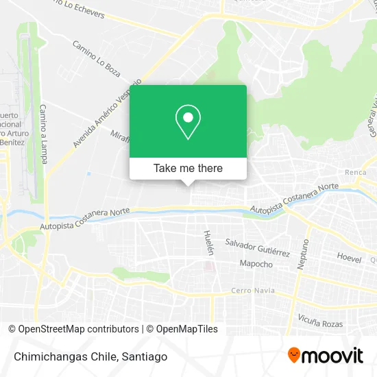 Chimichangas Chile map