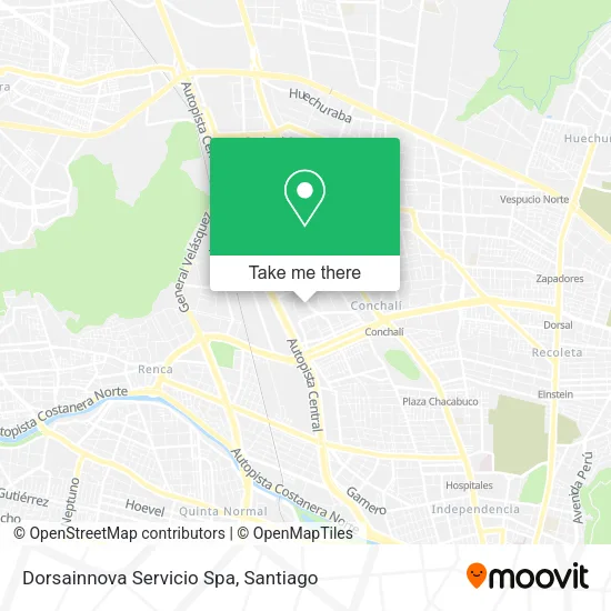Dorsainnova Servicio Spa map