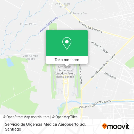 Servicio de Urgencia Medica Aeropuerto Scl map