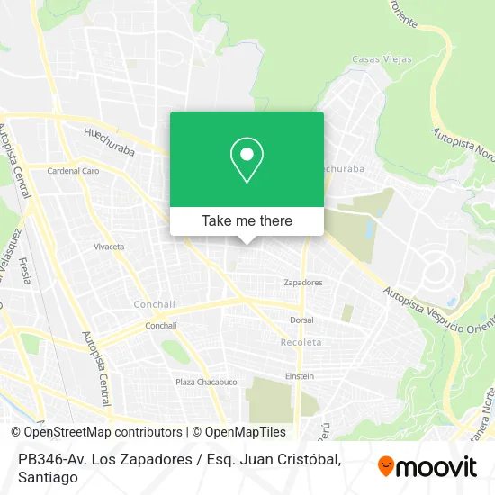 PB346-Av. Los Zapadores / Esq. Juan Cristóbal map