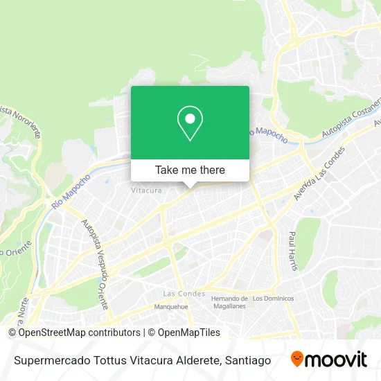 Supermercado Tottus Vitacura Alderete map