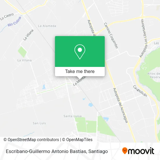 Escribano-Guillermo Antonio Bastías map