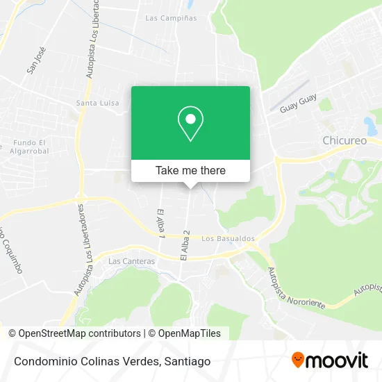 Mapa de Condominio Colinas Verdes