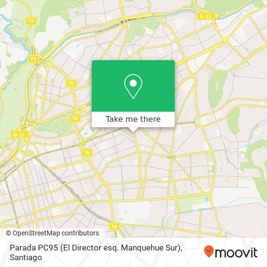 Parada PC95 (El Director esq. Manquehue Sur) map