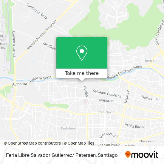 Mapa de Feria Libre Salvador Gutierrez/ Petersen
