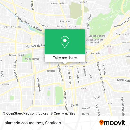 alameda con teatinos map