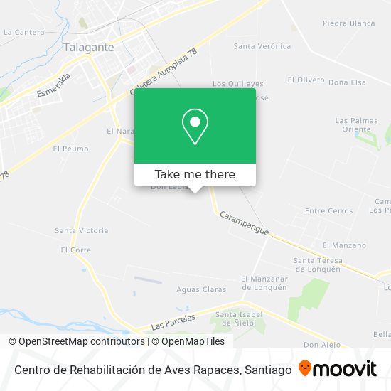 Mapa de Centro de Rehabilitación de Aves Rapaces