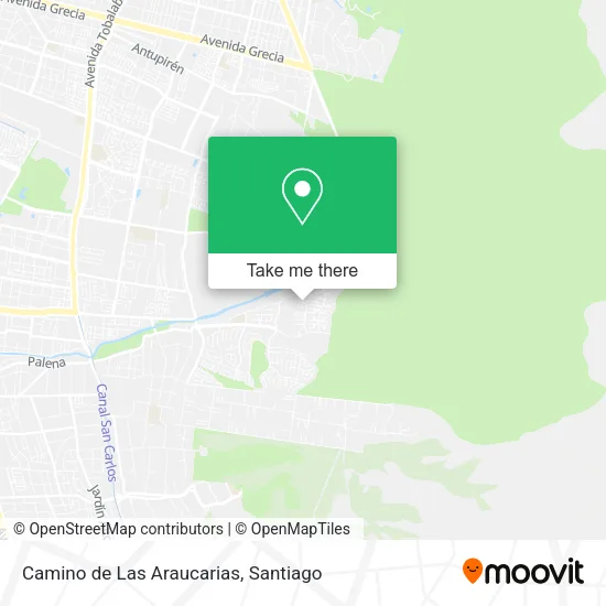 Mapa de Camino de Las Araucarias