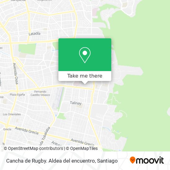 Cancha de Rugby. Aldea del encuentro map