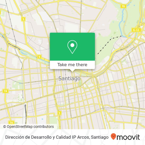 Dirección de Desarrollo y Calidad IP Arcos map