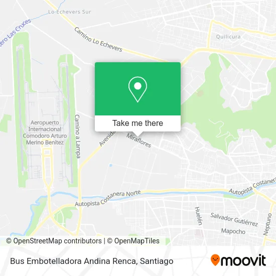 Bus Embotelladora Andina Renca map