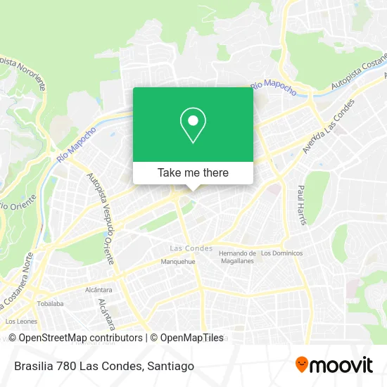 Brasilia 780 Las Condes map
