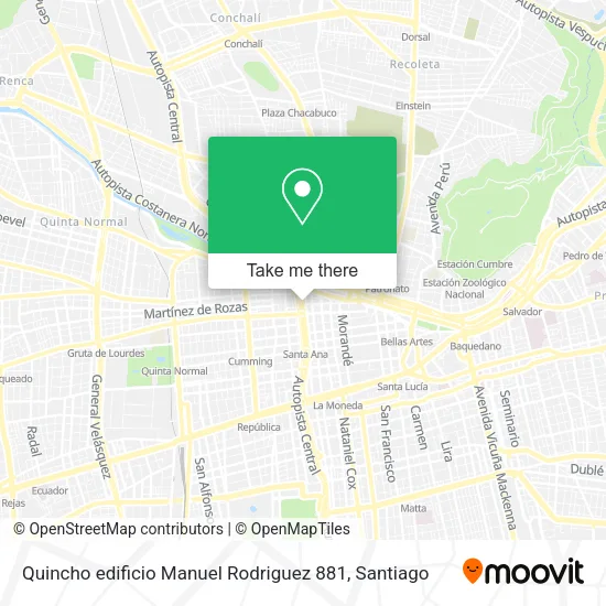 Quincho edificio Manuel Rodriguez 881 map