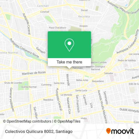 Colectivos Quilicura 8002 map