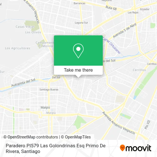 Paradero PI579 Las Golondrinas Esq Primo De Rivera map