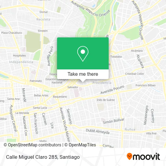 Calle Miguel Claro 285 map