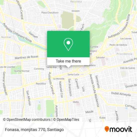 Fonasa, monjitas 770 map