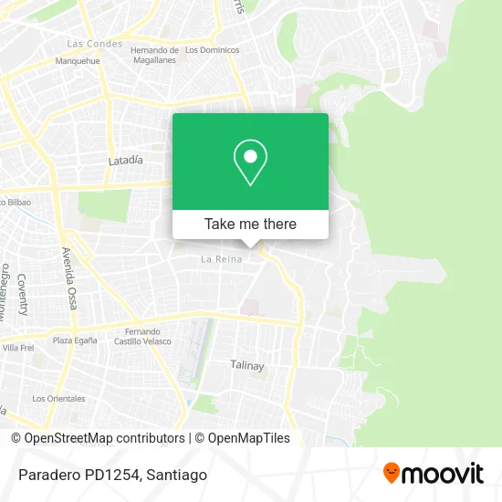 Paradero PD1254 map
