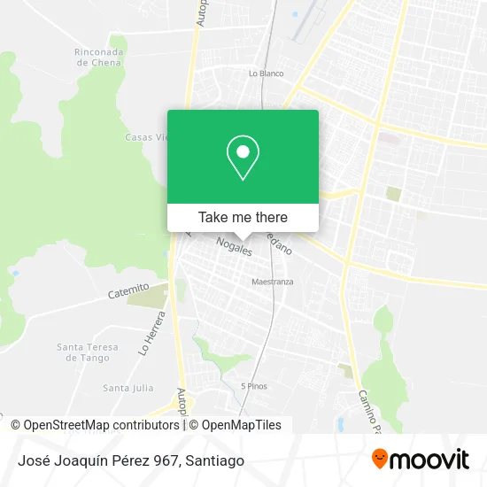 José Joaquín Pérez 967 map
