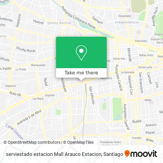 serviestado estacion Mall Arauco Estacion map