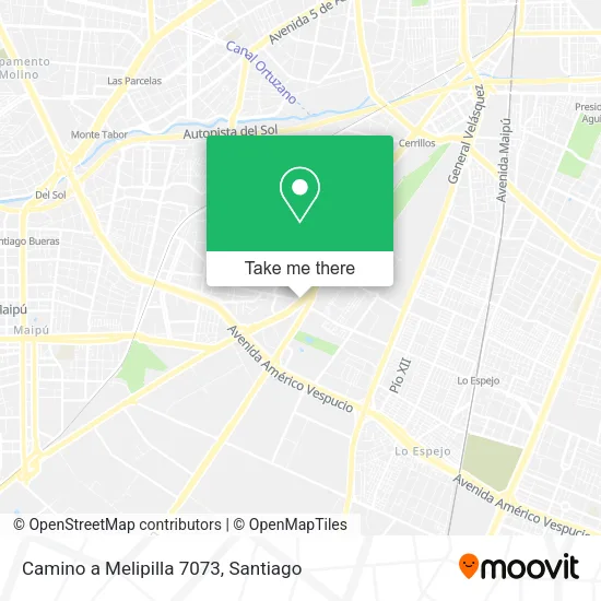 Camino a Melipilla 7073 map