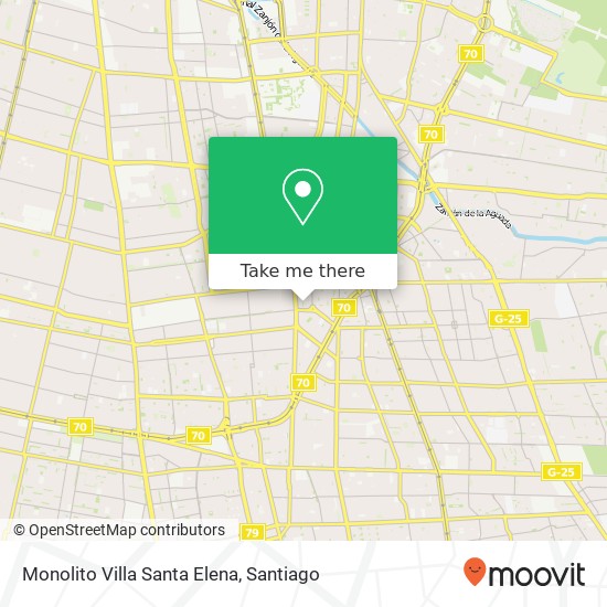 Monolito Villa Santa Elena map