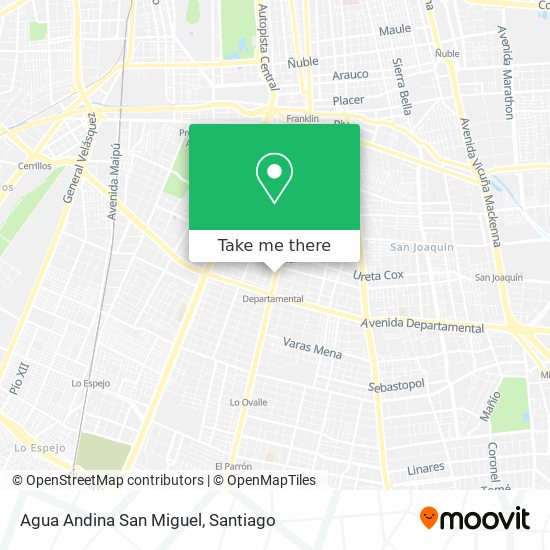 Mapa de Agua Andina San Miguel