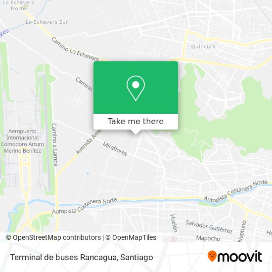 Terminal de buses Rancagua map