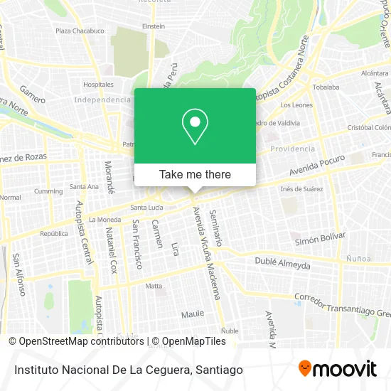 Instituto Nacional De La Ceguera map