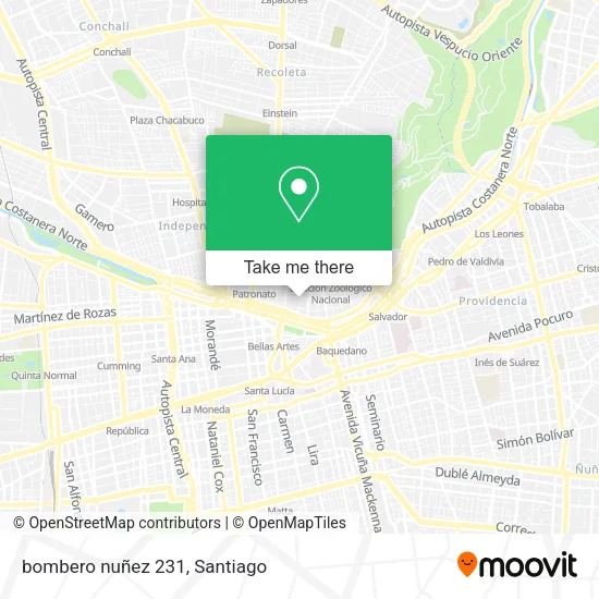 bombero nuñez 231 map