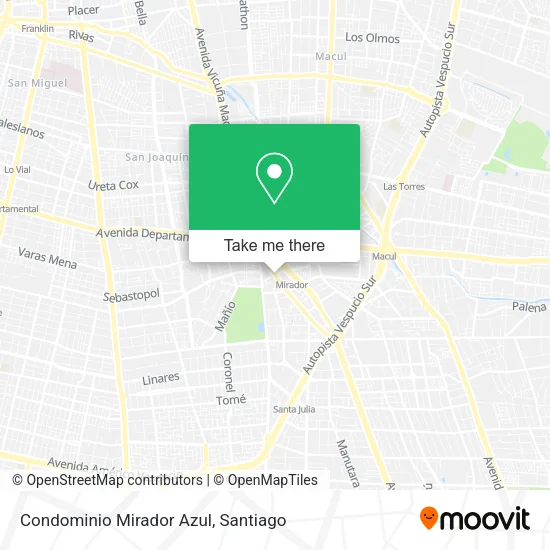 Condominio Mirador Azul map