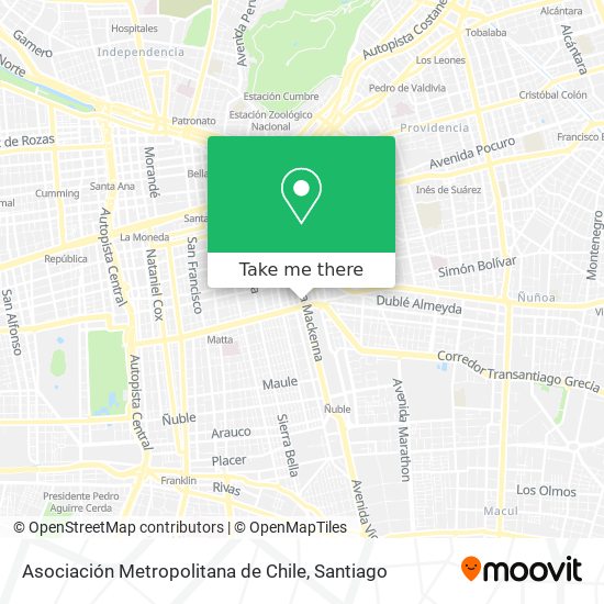 Asociación Metropolitana de Chile map
