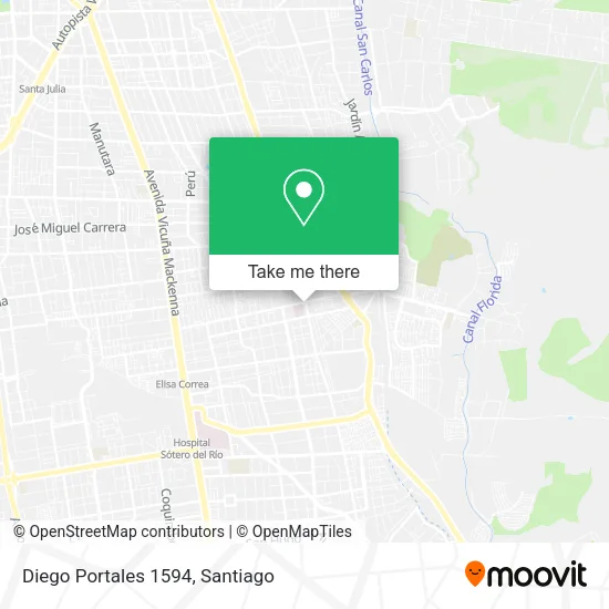 Diego Portales 1594 map