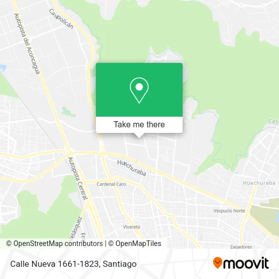 Mapa de Calle Nueva 1661-1823