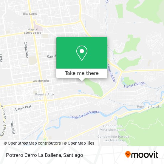 Potrero Cerro La Ballena map