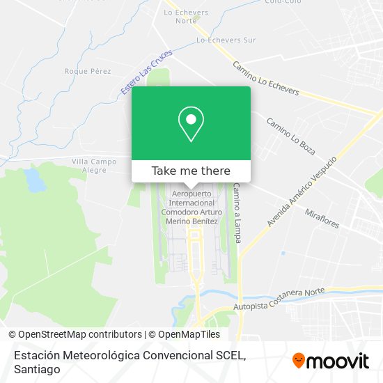 Mapa de Estación Meteorológica Convencional SCEL
