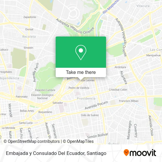 Embajada y Consulado Del Ecuador map