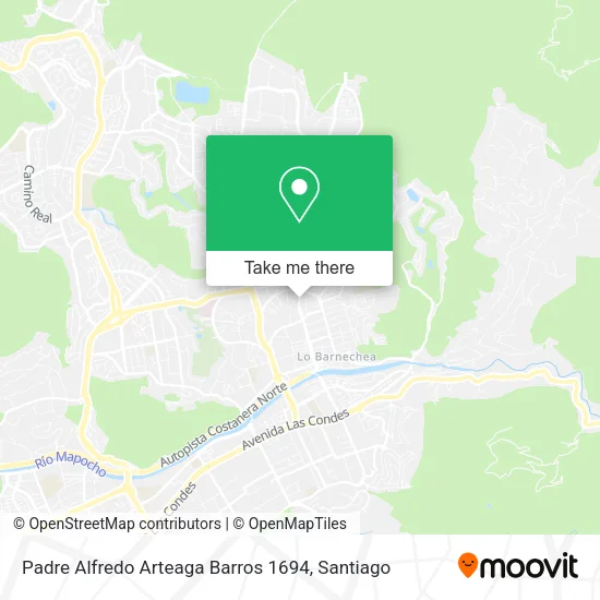 Padre Alfredo Arteaga Barros 1694 map
