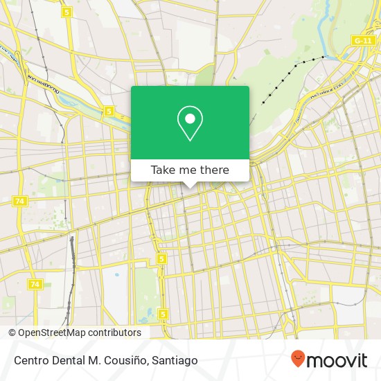 Mapa de Centro Dental M. Cousiño