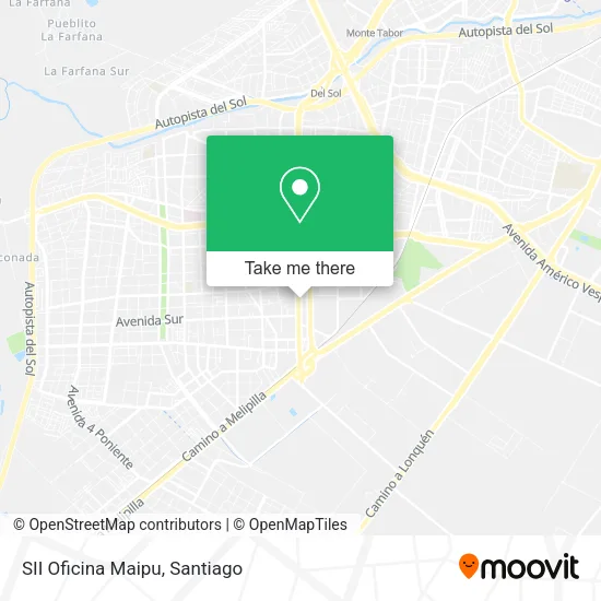 SII Oficina Maipu map