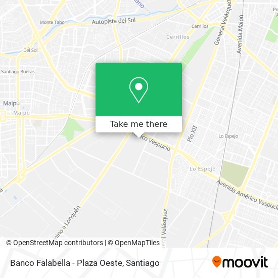 Banco Falabella - Plaza Oeste map