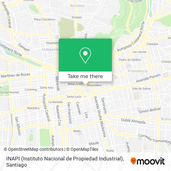 INAPI (Instituto Nacional de Propiedad Industrial) map