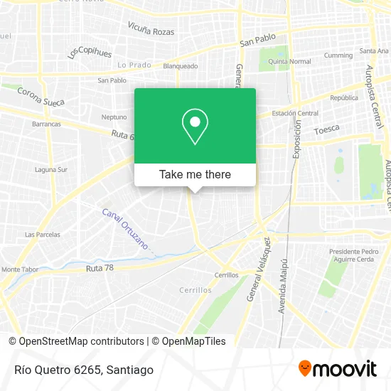 Río Quetro 6265 map